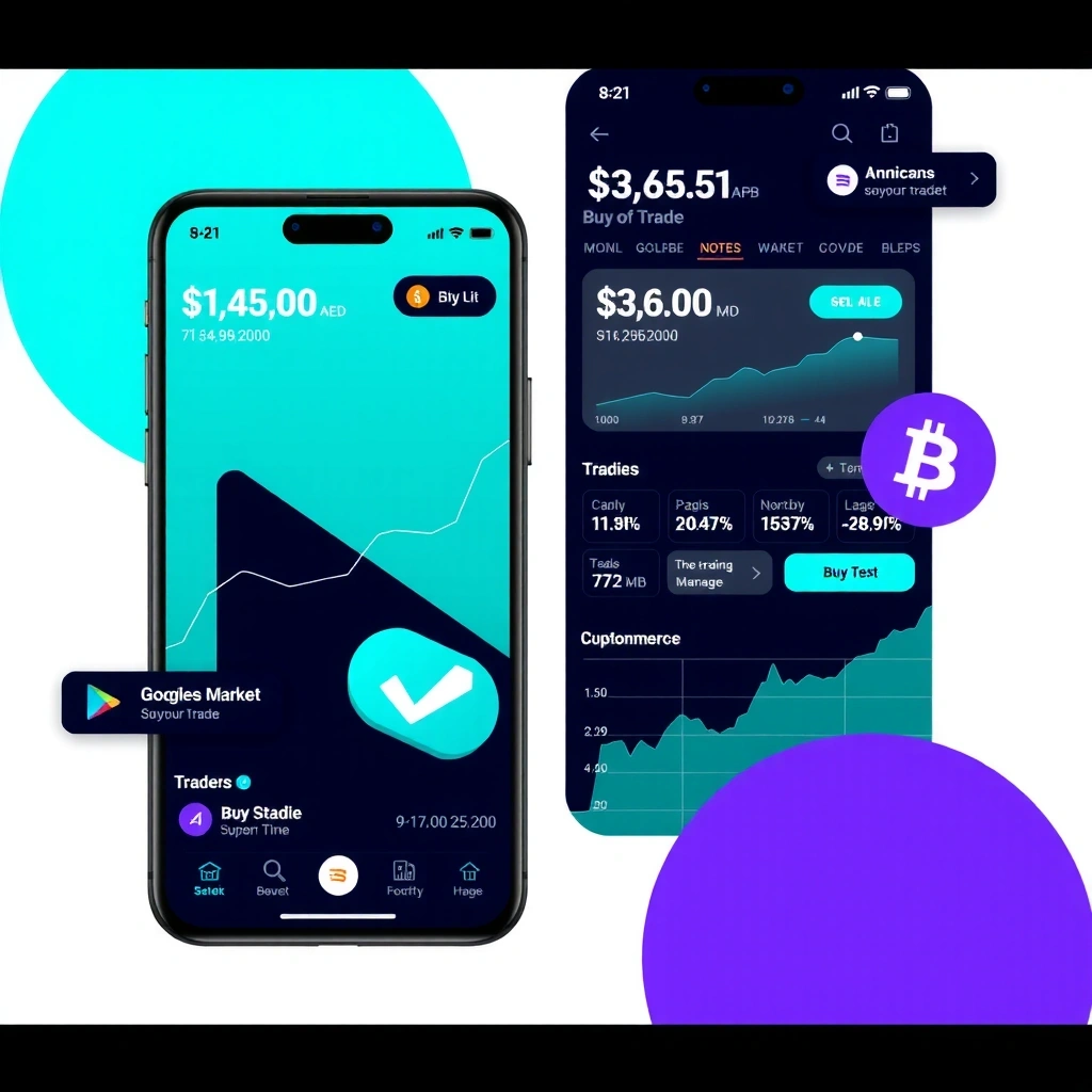 Interfaz de simulación de trading con gráficos y elementos financieros interactivos